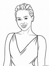 Miley Cyrus Coloring Pages Celebrity Printable Print Drawing Book Color sketch template