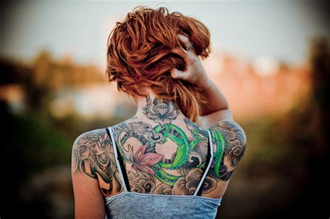 Colorful Cute Girl Red Hair Tattoo Image 141019 On