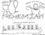 Nehemiah Coloring Children Bible Sheet Ministry Book They sketch template