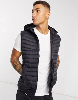 asos design gilet mit kapuze asos