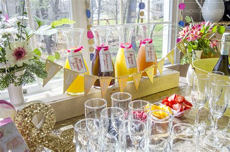 create  bridal shower mimosa bar unoriginal mom