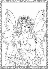 Coloring Fairy Pages Adults Adult Dover Book Fairies Para Colorir Printable Fantasy Publications Creative Haven Sheets Elfa Colouring Fadas Desenhos sketch template