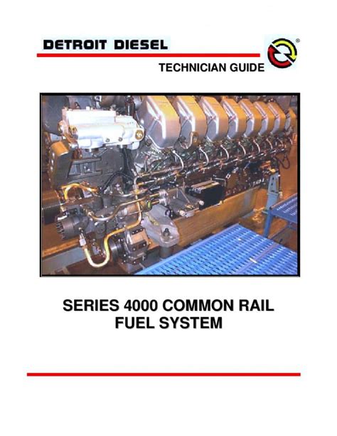 detroit diesel mbe  common rail fuel system technicians guide   service manual
