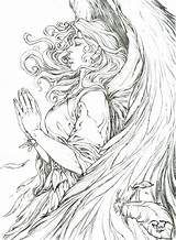 Coloring Pages Angel Printable Adults Realistic Lucy Saint Adult Colouring Hard Deviantart Pant Grown Ups Coloriage Wings People Drawing Color sketch template