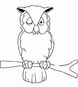 Coloring Owl Pages Kids Drawing Sleepy Sleeping Library Clipart sketch template