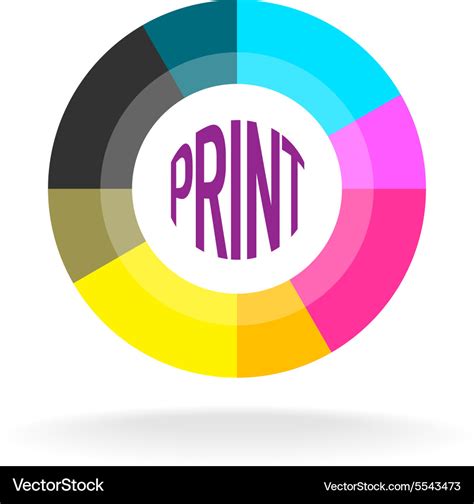 print shop  logo template royalty  vector image