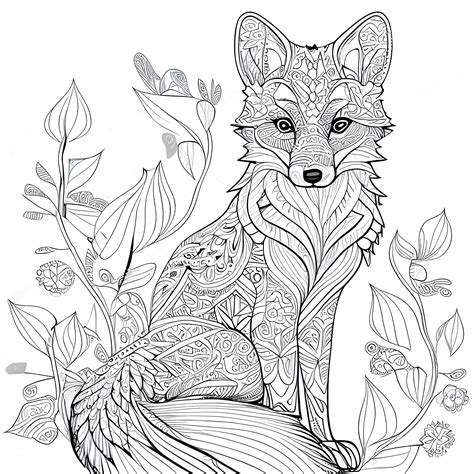 fox coloring page