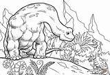 Coloring Pages Cartoon Dinosaurs Brontosaurus Printable Supercoloring Categories sketch template