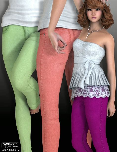 Magixfox Art De Modélisation 3d Daz 3d Candy Slims Jeans Pour