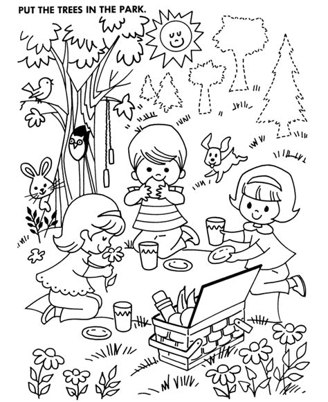 picnic coloring pages coloring home