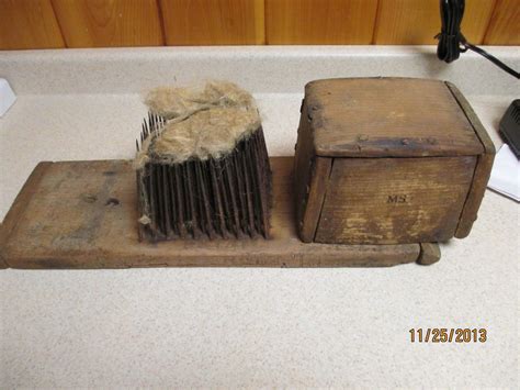 large antique flax comb hatchel  primitive house farmhouse