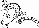 Tigger Coloring Witty Wecoloringpage sketch template