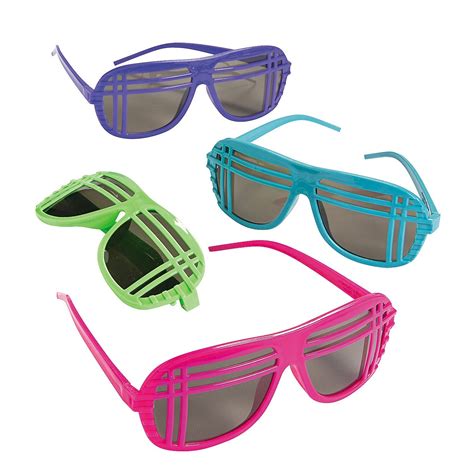 neon 80 s style sunglasses 1 dozen clothing