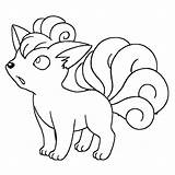Vulpix Pokemon Coloring Pages Getcolorings Color Getdrawings sketch template