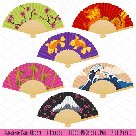 Japanese Fans Vectors And Clipart ~ Illustrations ~ Creative Market