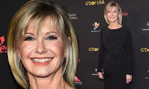 olivia newton john stuns at g day usa in los angeles daily mail online