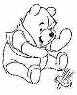 Winnie Pooh Coloring Pages Bear Part Cartoon sketch template