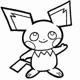 Pichu Coloring Pokemon Pages Getcolorings Drawing sketch template