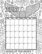 Calendar Coloring July Printable Kids Pages Color 2021 Choose Board November Activities Printables Woojr August sketch template