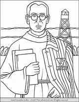 Coloring Pages Saint Kolbe Maximilian Catholic Saints Priest Drawing Holocaust Printable Patron Sheets Kids Books Ww2 Colouring Thecatholickid Archives Getcolorings sketch template
