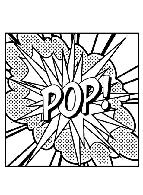 coloring page pop art  printable adult coloring pages