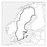 Evidenziato Spesso Svezia Contigui Paesi Profilo sketch template