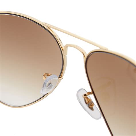 Ray Ban Chrystal Gold Mirror Aviator Sunglasses