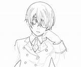 Ciel Phantomhive Coloring Pages Look Style Printable Another Getcolorings Character Sasa Star sketch template