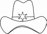 Cowboy Hat Coloring Getdrawings sketch template