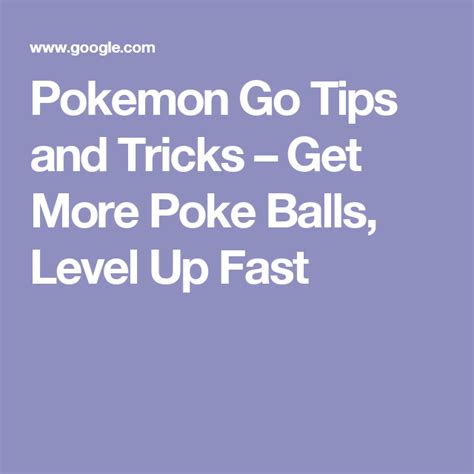 Pokemon Go Tips And Tricks Get More Poke Balls Level Up