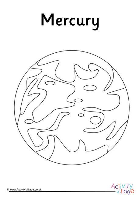 mercury colouring page