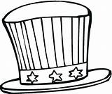 Hat Coloring Pages Printable July Cap 4th Fourth Baseball Color Drawing Uncle Sam Fire Caps Tiny Hats Firefighter Clipart Kids sketch template