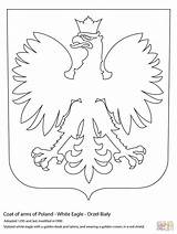 Arms Ausmalbilder Polski Godło Godlo Wappen Kolorowanki Supercoloring Polens Kolorowanka sketch template