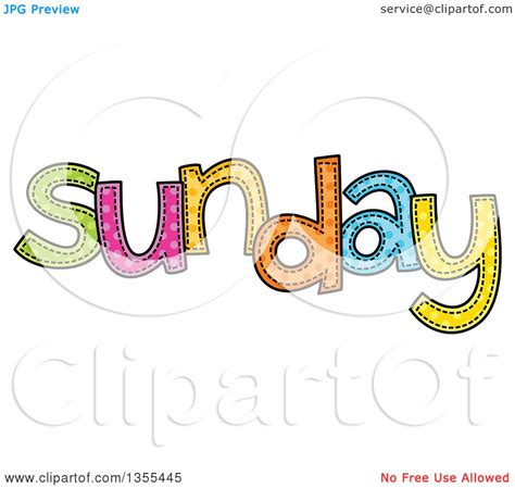 clipart   cartoon stitched sunday day   week royalty