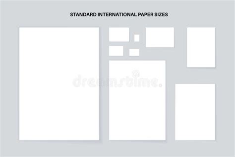 International Paper Sizes Stock Vector Illustration Of List 254435927