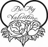 Valentine Coloring Printable Kids Click sketch template