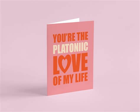 Platonic Love Card Valentines Galentines Palentines Card Etsy Uk