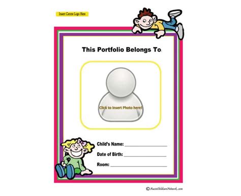 printable preschool portfolio cover page printable templates