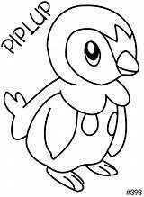Coloring Pages Piplup Pokemon Sheet Getcolorings Getdrawings Popular Template sketch template