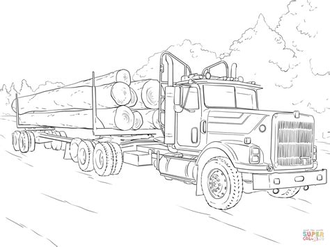 semi truck coloring pages  getcoloringscom  printable
