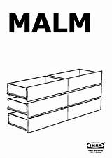 Malm Drawer Dresser sketch template