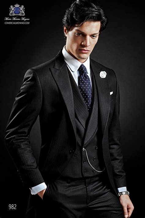 Gentleman Black Men Wedding Suit Model 982 Mario Moyano