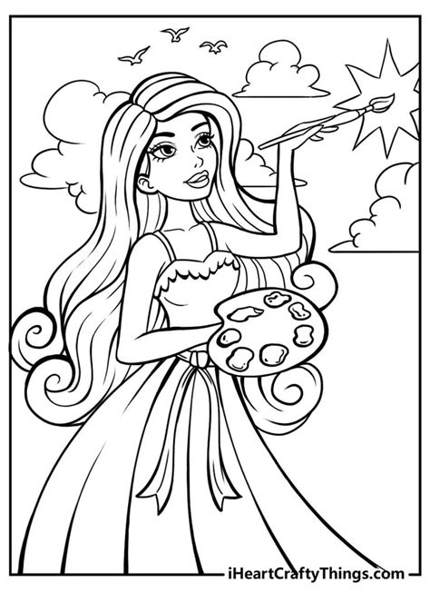 beautiful barbie coloring pages unicorn coloring pages