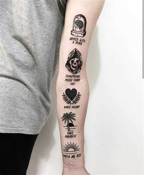 black tattoos   left arm tattoogridnet