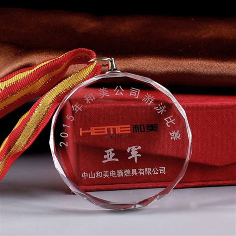 china mm mm mm clear glass medal crystal medallion china