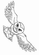 Pages Coloring Flying Owl Getcolorings sketch template