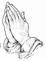Praying Coloring Hands Drawing sketch template