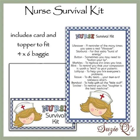 nurse survival kit  printable learn wherewith