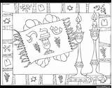 Shabbat Shavuot Shabbos Torah Hebrew Sheets Candles Challah Holidays Holiday Passover Hanukkah Placemat Seder Kraz Simchat Coloringareas Purim sketch template