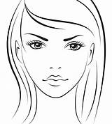 Face Makeup Charts Coloring Blank Template Chart Para Printable Rosto Mac Maquiagem Sketch Make Croqui Croquis Maquiar Do Outline Faces sketch template